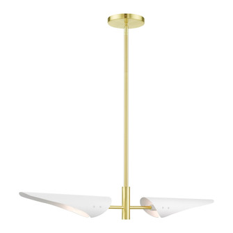 2 Lt Satin Brass Linear Chandelier (108|49492-12)