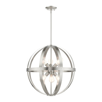 6 Lt Brushed Nickel Pendant Chandelier (108|49646-91)