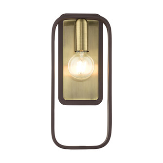 1 Lt Bronze with Antique Brass Accents ADA Single Sconce (108|49742-07)