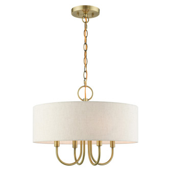 4 Lt Antique Brass Pendant Chandelier (108|49804-01)