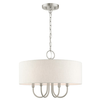 4 Lt Brushed Nickel Pendant Chandelier (108|49804-91)