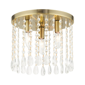 3 Lt Antique Brass Flush Mount (108|51067-01)