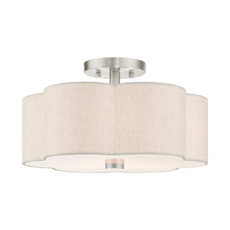 3 Lt Brushed Nickel Semi Flush (108|58063-91)