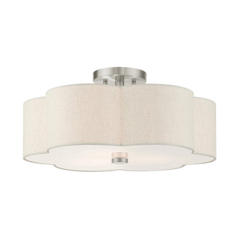 3 Lt Brushed Nickel Semi Flush (108|58064-91)