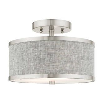 2 Lt Brushed Nickel Semi Flush (108|60421-91)