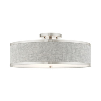 3 Lt Brushed Nickel Semi Flush (108|60425-91)