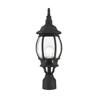 1 Lt Textured Black Outdoor Post Top Lantern (108|7522-14)