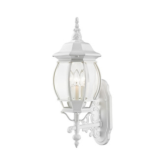 3 Lt Textured White Outdoor Wall Lantern (108|7524-13)