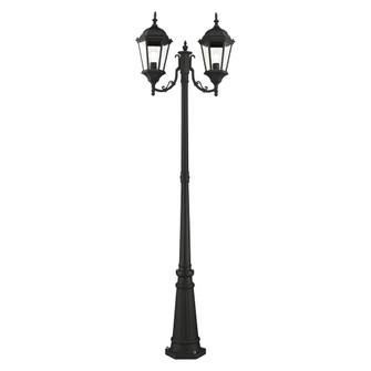 2 Lt Textured Black Outdoor Post Light (108|7554-14)
