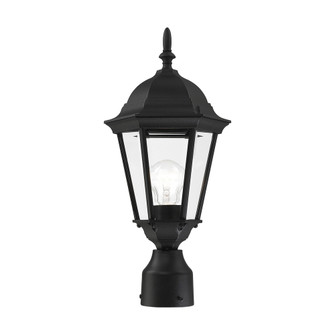 1 Lt Textured Black Outdoor Post Top Lantern (108|7558-14)