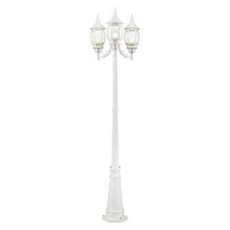 3 Lt Textured White Outdoor Post Light (108|7710-13)