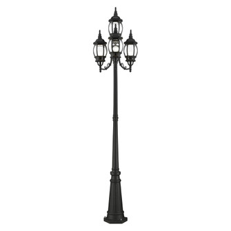 4 Lt Textured Black Outdoor Post Light (108|7711-14)