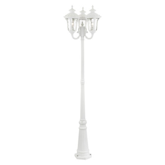 3 Lt Textured White Outdoor Post Light (108|7866-13)
