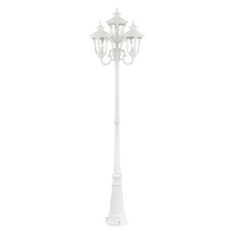 4 Lt Textured White Outdoor Post Light (108|7869-13)