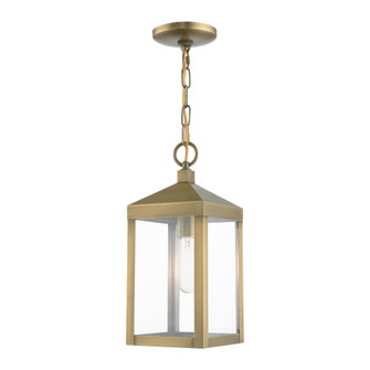 1 Lt Antique Brass Outdoor Pendant Lantern (108|20591-01)