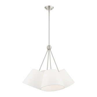 4 Lt Brushed Nickel Shaded Chandelier (108|40564-91)