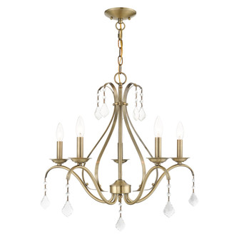 5 Lt Antique Brass Chandelier (108|40845-01)