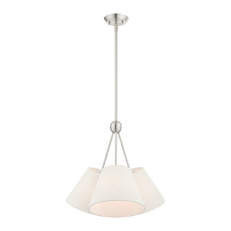 3 Lt Brushed Nickel Shaded Chandelier (108|41383-91)