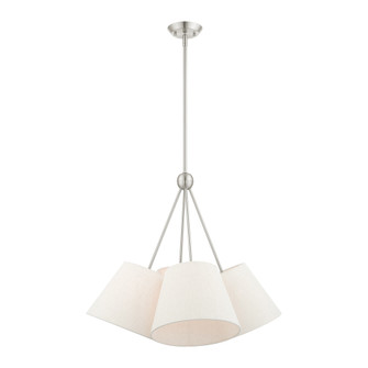 4 Lt Brushed Nickel Shaded Chandelier (108|41384-91)