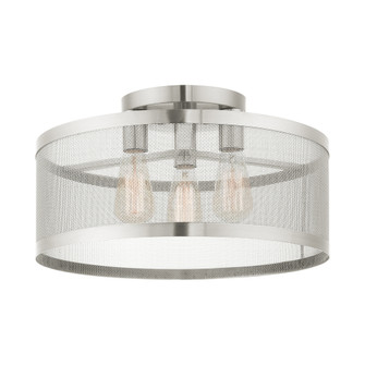 3 Lt Brushed Nickel Semi Flush Mount (108|46219-91)