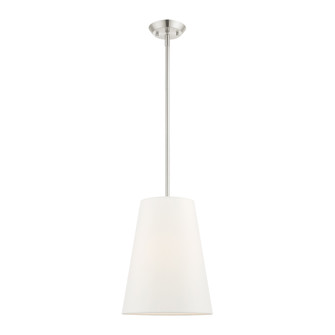 1 Lt Brushed Nickel Shaded Chandelier (108|40567-91)