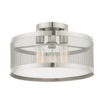 3 Lt Brushed Nickel Semi Flush Mount (108|46218-91)