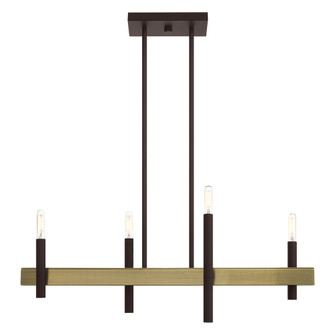 4 Lt Bronze Linear Chandelier (108|49334-07)