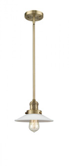 Halophane - 1 Light - 9 inch - Brushed Brass - Stem Hung - Mini Pendant (3442|201S-BB-G1-LED)