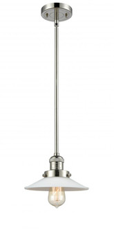 Halophane - 1 Light - 9 inch - Polished Nickel - Stem Hung - Mini Pendant (3442|201S-PN-G1-LED)