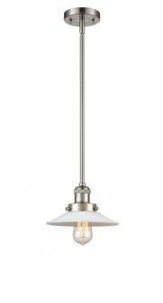 Halophane - 1 Light - 9 inch - Brushed Satin Nickel - Stem Hung - Mini Pendant (3442|201S-SN-G1)
