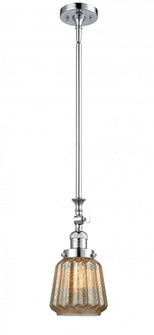 Chatham - 1 Light - 7 inch - Polished Chrome - Stem Hung - Adjustable Mini Pendant (3442|206-PC-G146)