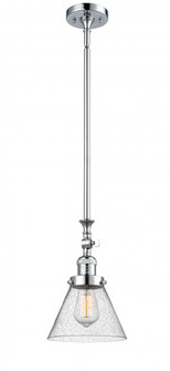 Cone - 1 Light - 8 inch - Polished Chrome - Stem Hung - Adjustable Mini Pendant (3442|206-PC-G44-LED)