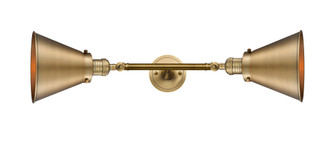 Appalachian - 2 Light - 8 inch - Brushed Brass - Adjustable Bath Vanity Light (3442|208L-BB-M13-BB)