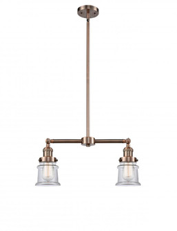 Canton - 2 Light - 21 inch - Antique Copper - Stem Hung - Island Light (3442|209-AC-G182S)