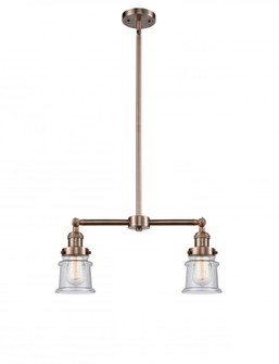 Canton - 2 Light - 21 inch - Antique Copper - Stem Hung - Island Light (3442|209-AC-G184S-LED)