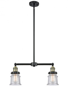 Canton - 2 Light - 21 inch - Black Antique Brass - Stem Hung - Adjustable Island Light (3442|209-BAB-G184S-LED)