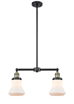 Bellmont - 2 Light - 21 inch - Black Antique Brass - Stem Hung - Island Light (3442|209-BAB-G191-LED)