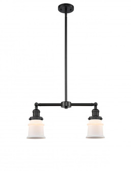 Canton - 2 Light - 21 inch - Matte Black - Stem Hung - Adjustable Island Light (3442|209-BK-G181S-LED)