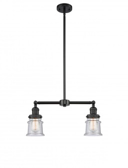 Canton - 2 Light - 21 inch - Matte Black - Stem Hung - Adjustable Island Light (3442|209-BK-G184S-LED)