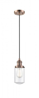 Dover - 1 Light - 5 inch - Antique Copper - Cord hung - Mini Pendant (3442|201C-AC-G312-LED)