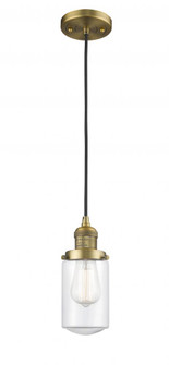 Dover - 1 Light - 5 inch - Brushed Brass - Cord hung - Mini Pendant (3442|201C-BB-G312-LED)
