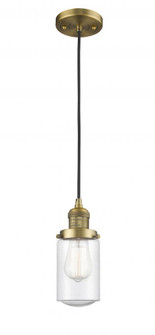 Dover - 1 Light - 5 inch - Brushed Brass - Cord hung - Mini Pendant (3442|201C-BB-G314-LED)
