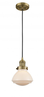 Olean - 1 Light - 7 inch - Brushed Brass - Cord hung - Mini Pendant (3442|201C-BB-G321-LED)