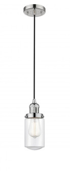 Dover - 1 Light - 5 inch - Polished Nickel - Cord hung - Mini Pendant (3442|201C-PN-G312)