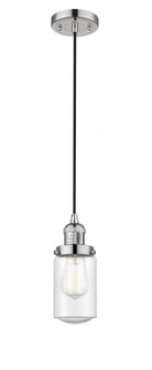 Dover - 1 Light - 5 inch - Polished Nickel - Cord hung - Mini Pendant (3442|201C-PN-G314-LED)