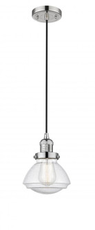 Olean - 1 Light - 7 inch - Polished Nickel - Cord hung - Mini Pendant (3442|201C-PN-G324-LED)