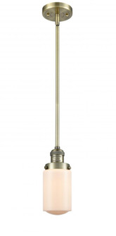 Dover - 1 Light - 5 inch - Antique Brass - Stem Hung - Mini Pendant (3442|201S-AB-G311-LED)