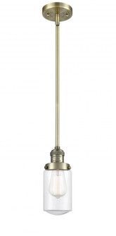 Dover - 1 Light - 5 inch - Antique Brass - Stem Hung - Mini Pendant (3442|201S-AB-G312-LED)