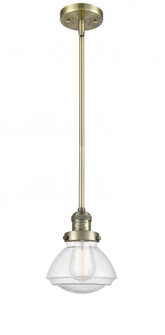 Olean - 1 Light - 7 inch - Antique Brass - Stem Hung - Mini Pendant (3442|201S-AB-G324)