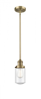 Dover - 1 Light - 5 inch - Brushed Brass - Stem Hung - Mini Pendant (3442|201S-BB-G314-LED)